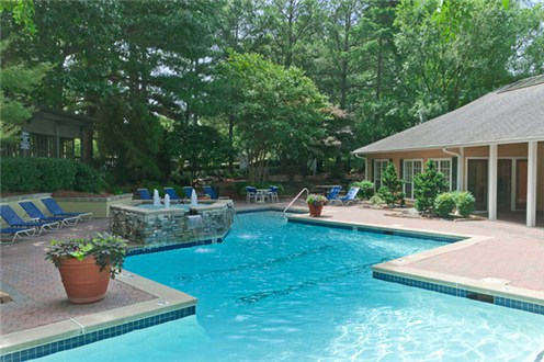Pool with waterfall Pool with waterfall