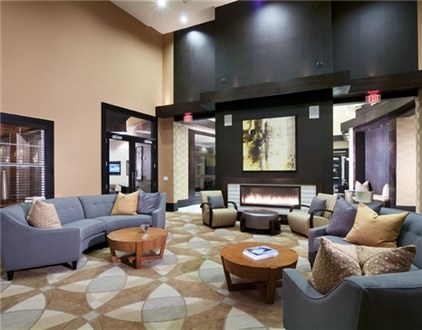 Residents Lounge with Gas Fireplace Residents Lounge with Gas Fireplace